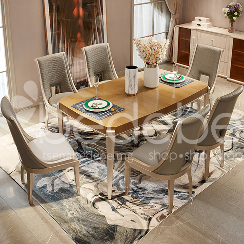Light Luxury Solid Wood Dining Table, Solid Wood Dining Table Light